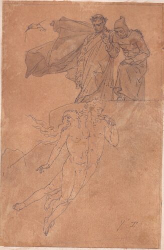 Paolo ha Francesca, tresadenn orin gant Yan’ Dargent evit an Divina Commedia (1879) © Musée Yan' Dargent à Saint-Servais